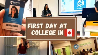 My first day at College in 🇨🇦 Lambton College  International Student [upl. by Iahk]