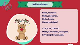 Hello Reindeer  Piano Karaoke [upl. by Nnyledam]