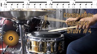 Combination Rudiments Study 4  Drum Lesson [upl. by Odraleba361]