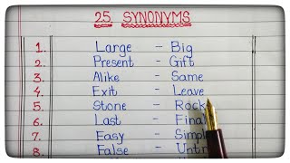 Synonyms for Kids  25 Synonym Words [upl. by Richardson]