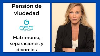 Pensión de viudedad matrimonio separaciones y divorcios [upl. by Fax]