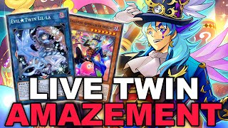 NEW AMAZEMENT LIVE TWIN The Twins just got even more TERRIFYING YuGiOh Duel Links [upl. by Ahsym]