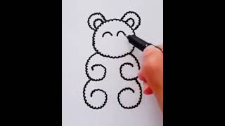 🖌️🧸 QUICK amp FUN DRAWING CHALLENGE  How to Draw a Cute Teddy Bear in 20 Seconds 🧸🎨 [upl. by Dewayne]