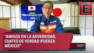 Rescatistas japoneses se despiden de México [upl. by Harbot]