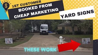 My custommade marketing yard sign that cost 25 got me booked  cargo van business [upl. by Nnaeus]