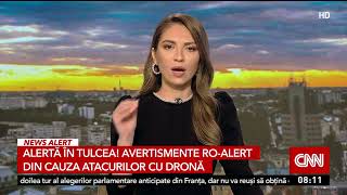 Alertă în Tulcea Avertismente ROAlert din cauza atacurilor cu dronă [upl. by Aserej]