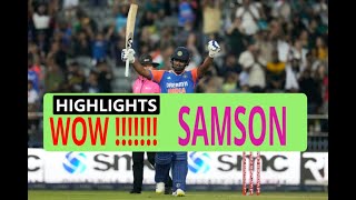 संजू सेमसन Sanju Samson Century Record Highlights against South Africa Samson Record Rohit Sharma [upl. by Godard]