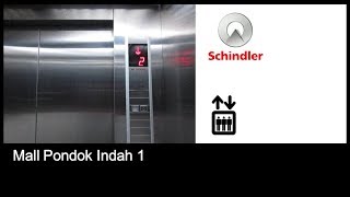 Schindler MRL Service Elevator at Pondok Indah Mall 1 Jakarta Lift 1 [upl. by Canter523]