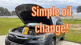 2020 Subaru Outback 25 Oil Change with Fumoto Valve [upl. by Zeugirdor690]