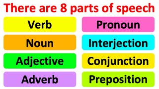 PARTS OF SPEECH 📚  English Grammar  Learn with examples [upl. by Yoko44]