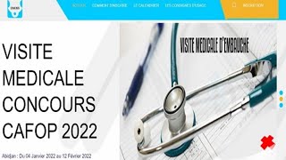 Concours DEntrée Au CAFOP IA 2022  Tout Savoir Sur LEtape De La Visite Médicale [upl. by Voleta]