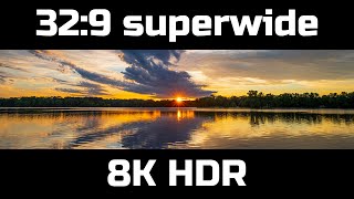 1 Hour of super ultrawide HDR sunsets and ambient music 329 8K HDR 7680x2160 [upl. by Mareah]