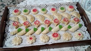 حلوى العيد  5 أشكال سهلة من حلوى اللوز Gâteaux aux amandes [upl. by Ydiarf34]