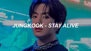 Jungkook BTS ‘Stay Alive Prod SUGA’ Easy Lyrics [upl. by Gregson]