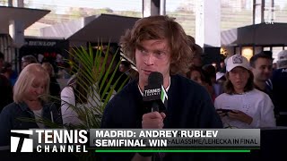 Andrey Rublev Taking It One Match at a Time  2024 Madrid Semifinal [upl. by Annohs]