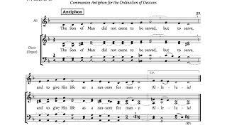 Filius hominis • Communion Antiphon for the Ordination of Deacons 1 verse SATB demo [upl. by Auqenehs204]