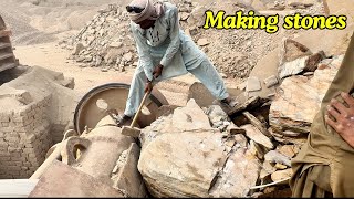 How to make manufactured stones From crushing rocks crushing stones [upl. by Allenod]