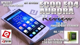 ECOO E04 Aurora 4GLTE REVIEW MTK6752 64Bit 17GHz Octa Core 55quot FHD ARC Fingerprint ID 2GB [upl. by Marietta742]