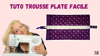 Trousse Plate Facile  Tutoriel Couture DIY [upl. by Francesca]