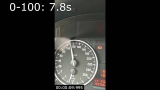 BMW e91 318d stage 1 acceleration test [upl. by Imerej]