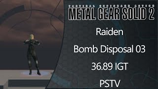 MGS2 HD Edition  PSTV  Raiden  Bomb Disposal  Level 03  3689 IGT [upl. by Richards]