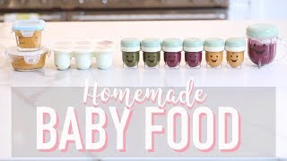 HOW TO MAKE BABY FOOD HOMEMADE PUREES  Angela Lanter [upl. by Enitsua15]