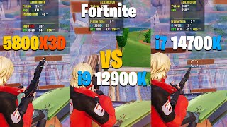 i9 12900K amp i7 14700K VS 5800X3D  Fortnite Performance Mode [upl. by Wiener587]