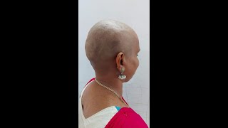 Indian women headshave latest new headshave Buzzcut barbershop Baldbeauty baldbaldi mundan [upl. by Chasse954]