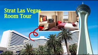 Las Vegas Strat Hotel Room Tour Select 2 Queens 🇺🇲 [upl. by Constant642]