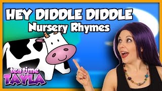 Hey Diddle Diddle  Nursery Rhymes on Tea Time with Tayla [upl. by Allehc]