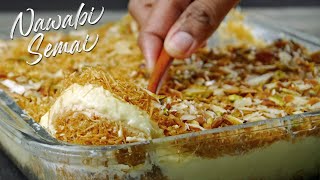 Nawabi Semai Recipe  Vermicelli Custard Pudding  Eid Special Dessert [upl. by Osnofla]