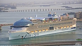 Royal Caribbean ICON of the SEAS First Arrival Port MIAMI  Jan 10th 2024 [upl. by Lednor]