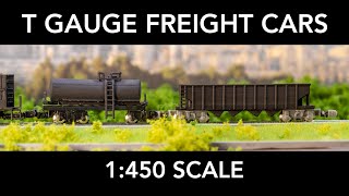 T Gauge Freight Cars  1450 Scale Model Railroad  Tゲージ [upl. by Idorb]