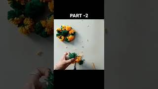 DIY Mini Pom Pom Flower 🤩 Easy Making using Rula [upl. by Darcey]