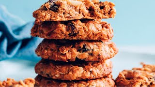 Easy Flourless Granola Cookies Vegan GlutenFree  Minimalist Baker Recipes [upl. by Renat]