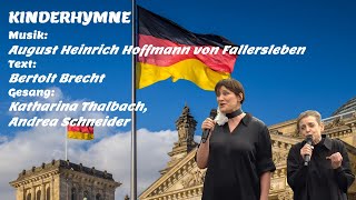 KINDERHYMNE · Bertolt Brecht · Katharina Thalbach amp Andrea Schneider 75 Jahre Grundgesetz 2024 [upl. by Mor]