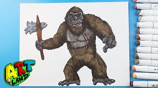 How to Draw Kong  Godzilla x Kong The New Empire [upl. by Danforth]