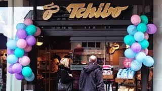 Tchibo coffee bar Aachen German Starbucks Clothing Juwelery Coffee machine amp Merchandise Shop [upl. by Riva970]