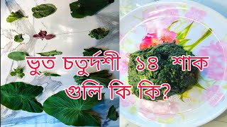 ভুত চতুর্দশী ১৪ শাক গুলি কি কি এবং রান্না কেমন 14 sak ranna দীপাবলি diwalispecial subscriber [upl. by Oecile]