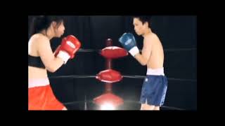 Are they evenly matched Rounds 45 Man vs Woman Boxing [upl. by Dibrin]