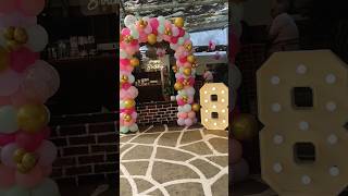 8th birthday party decoration balloon arch kids birthday party decoration balloon decoration [upl. by Ayhay758]