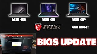 How To BIOS Update MSI Gaming Laptop  GP66GP76  GE66GE76  GS66 More  Enable Resizeable Bar [upl. by Leber]