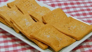 Receta fácil de galletas saladas crespillos muy crujientes y rápidas de preparar [upl. by Anemolif499]