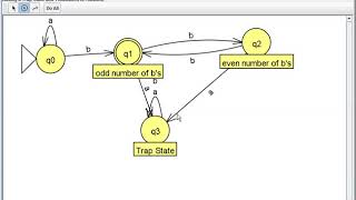 JFLAP 05 add trash trap state to make DFA [upl. by Eissel]