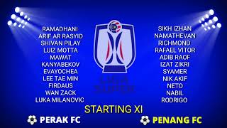 LINE UP PERAK vs PENANG FC  LIVE PENANG VS PERAK [upl. by Berglund]