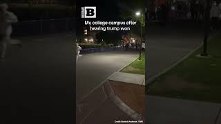 quotUSAquot Grand Canyon University Students Run Across Campus Cheering After Trump Victory [upl. by Fidelas]