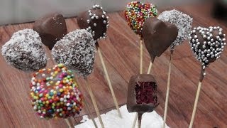 Heart Cake Pops  Red Velvet Cake  Valentines Day Special [upl. by Nehtan623]