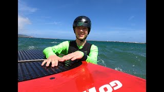 Learning to Wind Wing on the Kahului Harbor Maui [upl. by Mohandas]