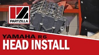 2008 Yamaha R6 Head Install  Partzillacom [upl. by Siuqcram]