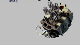 Pielstick Deisel Engine Cylinder Head Breakdown [upl. by Tersina]